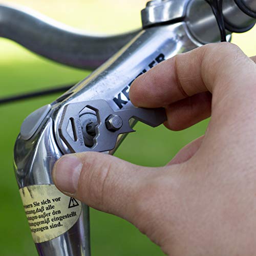 Keychain Bottle Opener Multi Tool, 100% Stainless Steel Edc Gadget, 9 Tools In 1 [Bottle Opener, Wrench, Screw Driver, Key Clip, Etc.] Universal Everyday Carry Pocket And Backpack Tool #TOP3