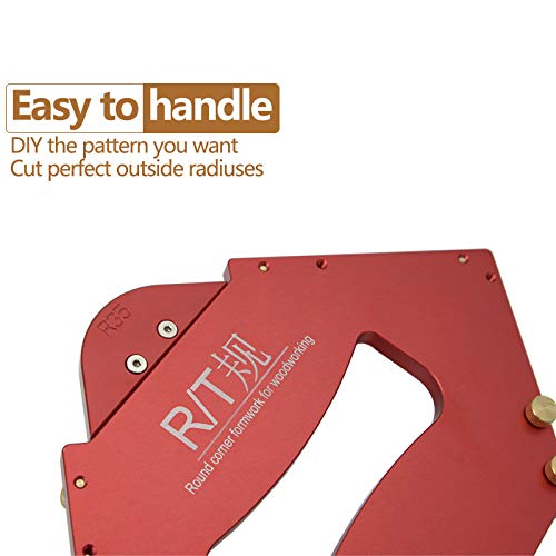 Evwoge 13pcs/ Set Table Corner Router Jig for Trimming Machine,Router Radius Template Kits Aluminium Alloy for Woodworking Trimming Tool Set