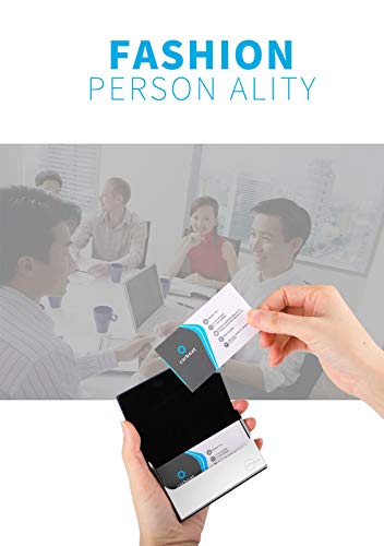 Business Card Holder, MUCO Business Name Card Holder Case Luxury PU Leather & Stainless Steel Multi Card Wallet Credit Card ID Case for Men & Women with Magnetic Shut