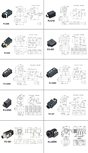 Kit 84 Pcs Conectores Jack Stereo Hembra PCB miniatura 5