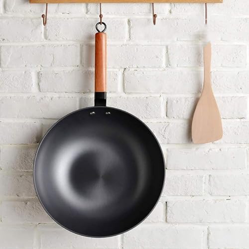 Wok tradicional de hierro 32 cm para cocina miniatura 4