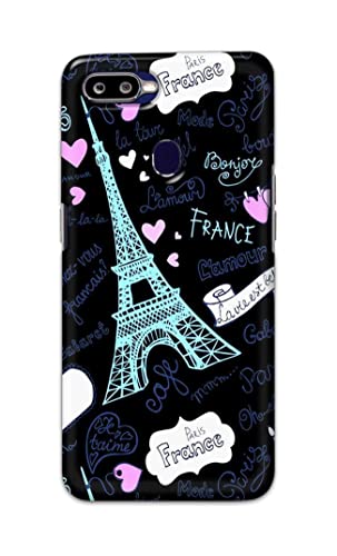Image of PRINTFIDAA Lovers Famous Place Eiffel Tower in Paris Printed Designer Hard Back Case Cover for Oppo F9 / Oppo F9 Pro /Realme 2 Pro /Realme U1, RMX1801, RMX1807 -(SS) MVN1003