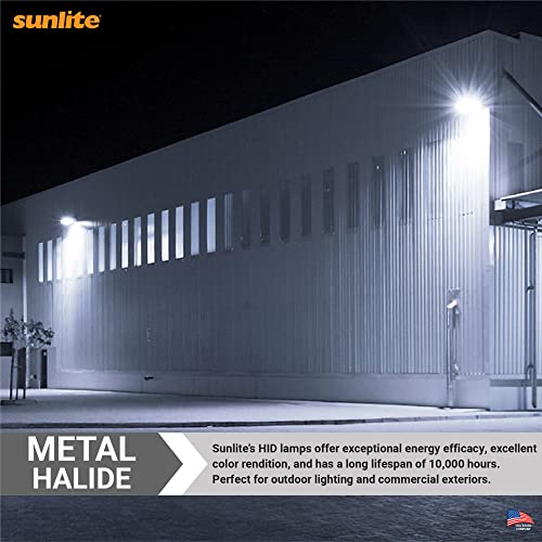 Sunlite 03656 Mh175/U/Mog M57 Metal Halide Lamp, 175 Watts, Mogul Base (E39), Ed28, 10,000 Hour Life Span, 14000 Lumen, Clear Finish, 4000K #TOP3