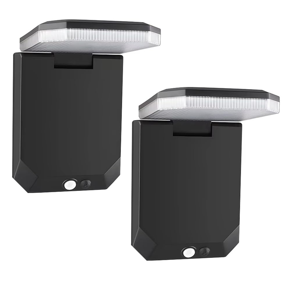 IJSDNVJNDX Motion Sensor Solar Powered Led Wall Lamp 2 Pieces Outdoor Security Light for Courtyard Street Light Patio Illumination Waterproof 3 Modes