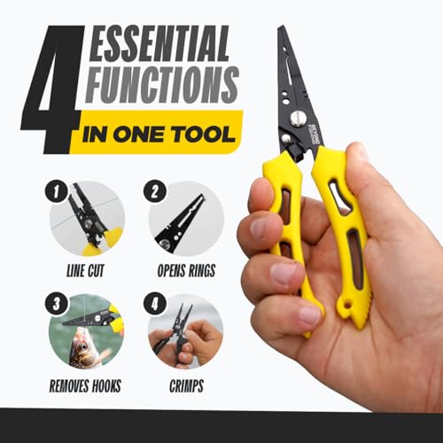 Beyond Fishing QuickRig Fishing Pliers 7 in - Yellow by Beyond Braid - Used condition - Image 2
