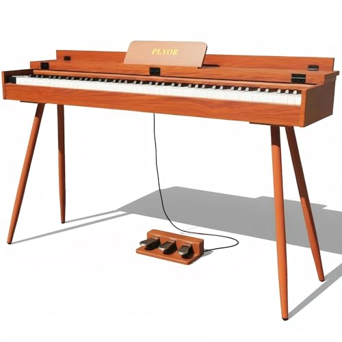 PLYOR 88-Key Digital Piano with Stand, Pedals & USB MIDI