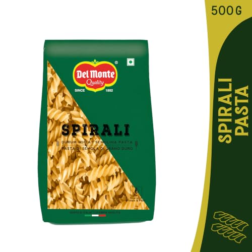 Image of Del Monte Spirali Pasta (Imported from Italy) | 100% Durum Wheat Semolina, 500g| No Maida | High in dietary fibre | Source of protein | Cholesterol Free | Low Calories | No Artificial Ingredients, Salt & Sugar