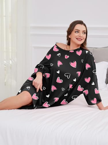 Image of CRIPOM Plus Size Moo Moos for Women Oversized Sleep Shirts for Women Oversized Nightgown with Pocket Fit S-5XL
