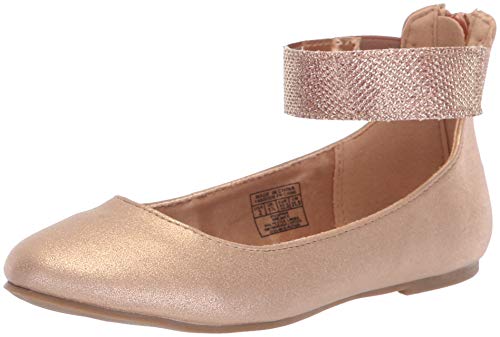 Nine West Girls' Floycee Ballet Flat, Rose Gold Shimmer, M04.5 M Us Toddler #TOP12