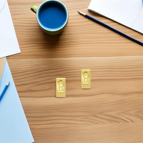 Clip para billetes de acero inoxidable dorado de 4 piezas organizador minimalista de bolsillo 7