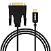 Produktbild USB C auf DVI (24 + 1) Kabel, angmno UCTD020 USB3.1 Type-C/Thunderbolt 3 auf DVI 6FT schwarzes Kabel, unterstützt DVI 4kx2k @ 30HZ für MacBook 2016, Chromebook Pixel MacBook Pro 2017 / iMac