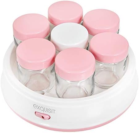 Bild 4 - Exquisit Joghurt-Maker YM 3101 WEP | Joghurtbereiter | Joghurt selbst machen | 7 Portionsgläser á 200 ml | Spülmaschinen geeignet | Weiß-Pink
