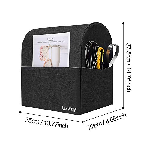 LLYWCM Stand Mixer Cover Compatible with 6-8 Quart Kitchenaid Mixers, Kitchenaid Mixer Dustproof Cover and Accessories for Small Appliance Protector Shield with Pockets - Thumbnail 4