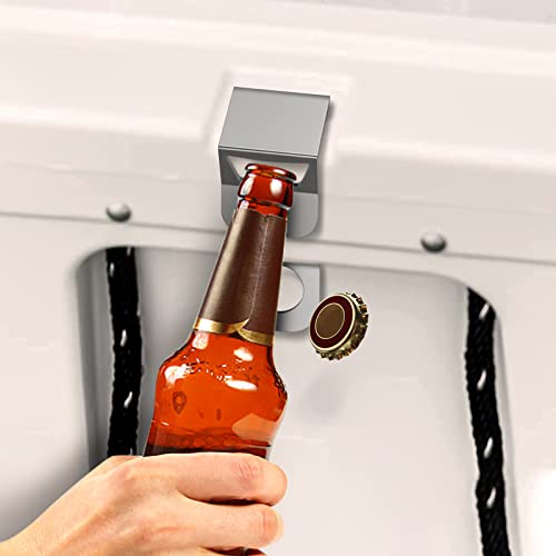 2 Packs Cooler Lock Bracket With Bottle Opener, Heavy Duty Metal Cooler Tie Down Compatible With Yeti/Rtic Coolers, Security Lock Bracket Cooler Accessories #TOP5