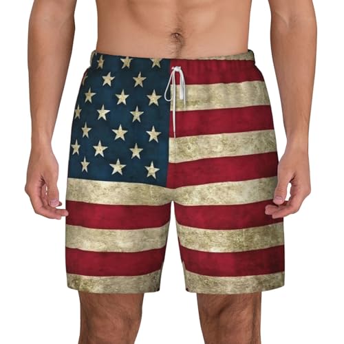 Bañador de playa para vacaciones con estampado de bandera estadounidense