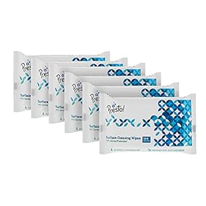 Amazon Brand – Presto! Surface Cleaning Wipes – 30 wipes/pack (Pack of 6)