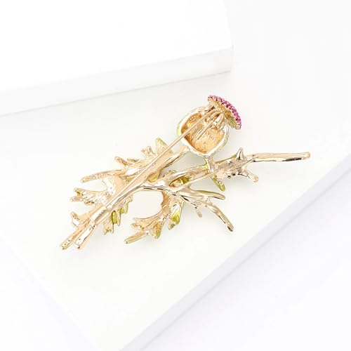 Image of Rhinestone Flower Brooches for Women Enamel Floral Brooch Lapel Pins for Mom Wife Elegant Dress Accessories Mother's Day Jewelry Gifts