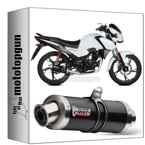 Ligne complète Mivv homologuée en acier noir pour Honda CB 125 F 2021-2024