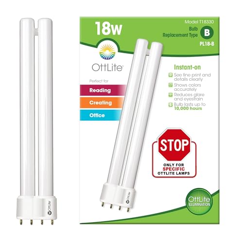 OttLite 18W Replacement Fluorescent Tube - for OttLite Lamps Only