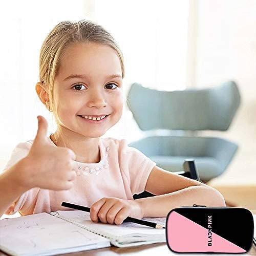 Blackpink Pencil Case,Pencil Case Pencil Case Large Capacity Cosmetic Bag Double Zippers Pen Bag Office Pen Holder Organizer Stationary Bag, for School Student Girls Boys and Adults