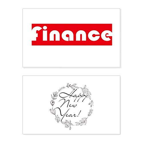 Tarjeta conmemorativa de Año Nuevo roja Course And Major Finanzas
