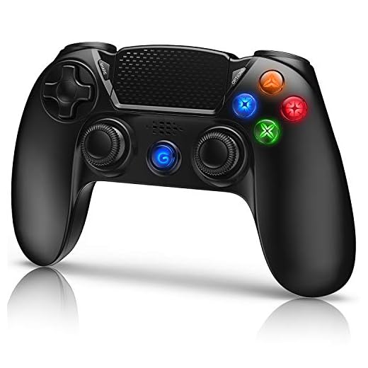 Gamory Wireless Controller für PS4, Gamepad Bluetooth Wireless Joystick für Playstation 4 / PS4 Slim/Pro / PS3, Touchscreen-Controller mit sechsachsiger Dual-Vibration und 3.5mm Audio-Port