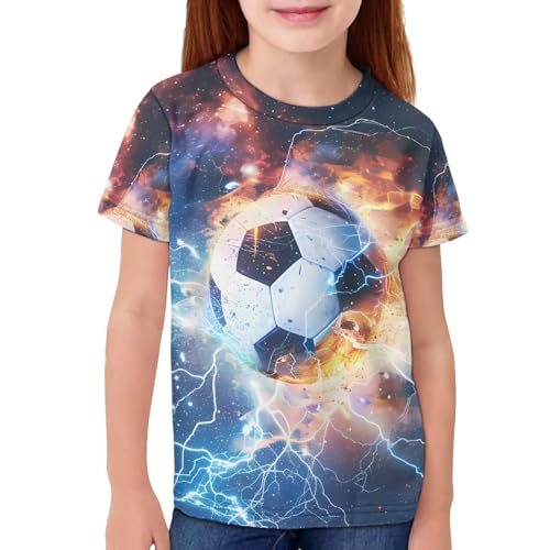 Image of JEOCODY Boys Girls Graphic Tees Funny 3D Printed Short Sleeve T-Shirts 3-16T