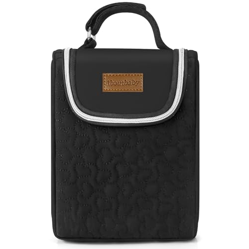 Accmor Breastmilk Cooler Bag, Insulated Baby Bottle Cooler Tote Bags for Nursing Mom Daycare, Portable Breast Milk Cooler Bag for Travel, Black