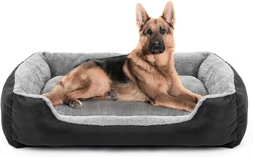 DogBaby Orthopedic Dog Bed, Dog Beds for Large Dogs, Washable Dog Bed Comfortable and Breathable Dog Bed Medium, Soft Cotton Large Pet Bed with Nonskid Bottom