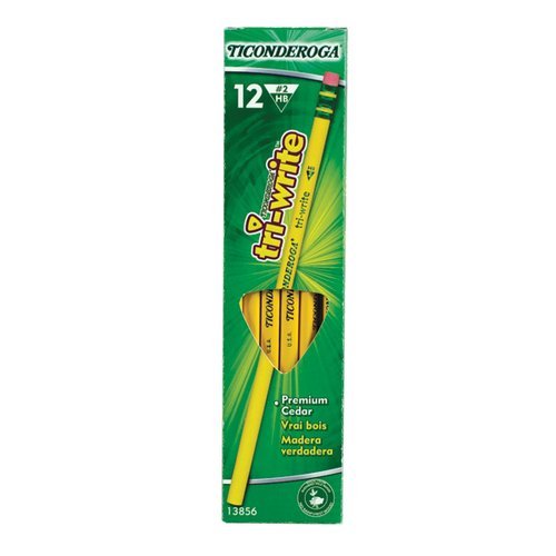 Paquete de 12 lápices Dixon Ticonderoga triángulares miniatura 1