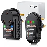 Nilight 30 Amp RV Surge Protector Circuit Tester 30A 1050 Joules with LED Indicator Light ETL Listed Nema TT-30P TT-30R Power Analyzer for Camper Trailer Van
