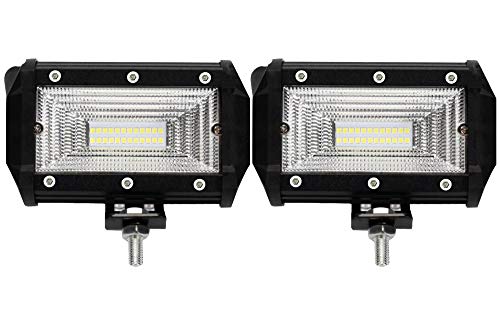 Leetop 2X 72W Faro Trabajo LED,Super Bright y Potentes Focos LED Coches 6000K IP67 Impermeable de Faros Adicionales Blanco Frío para Off-Road Tractor,Camión