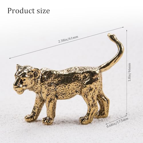 Figura de León Dorado de Latón Miniatura Decorativa miniatura 3