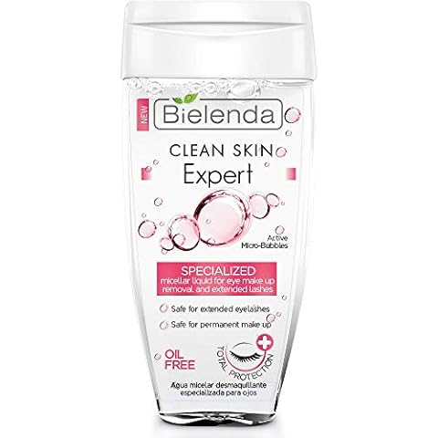 Bielenda Clean Skin Expert - Safe For Use With Lash Extensions, Safe For Use With Permanent Make-Up - Clean Skin Expert Specialized Eye Make-Up Remover For Eyelash Extensions - 150 ml Cover