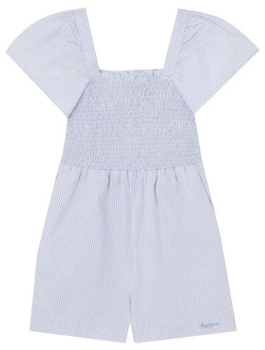 Pepe Jeans Ornella Jumpsuit para niñas en tejido azul de manga corta