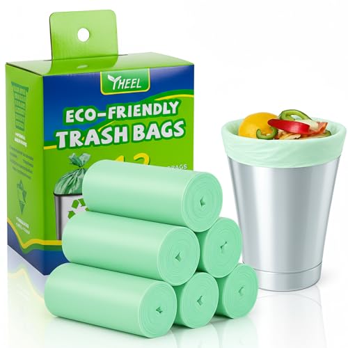 Small Trash Bags 1.2 Gallon: YHEEL Bathroom Trash Bags Unscented Small Garbage Bags Strong...