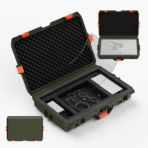 EAZUSE Starlink Standard Gen 3 Case, Starlink Standard 4/4X/V3/REV 4 Case Green Hard Waterproof Travel Carrying Case for Gen3 Star Link Standard4, Carry Bag for RV Storage Gen 3 Accessories