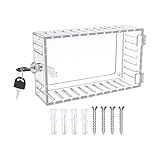 Gralara Caja de seguridad para termostato de aire acondicionado con llave Pared protectora de termostato Paneles de aire acondicionado Caja de seguridad para