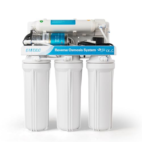 SogesGame Filtro de agua de ósmosis inversa sin bomba de 5 niveles debajo del fregadero, con depósito de 3,0 galones, membrana RO duradera, 75 GPD, sin corriente