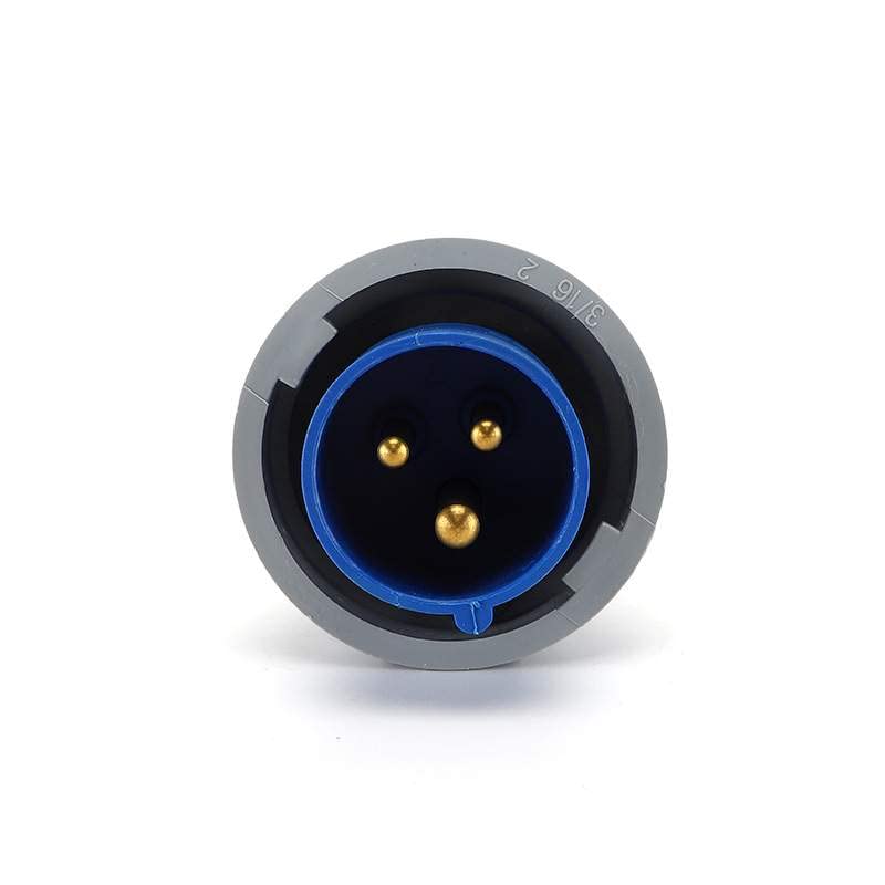 IEC60309 Waterproof CEE Industrial Connector Plug 3Pin 16A 250V 2P+E IP67 Cable Mount (Type-1