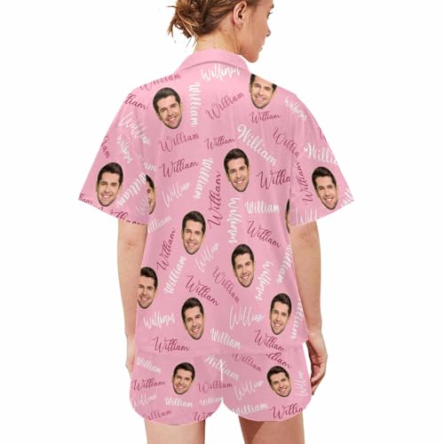 Personalized Couples Matching Pajamas Valentines Day Gifts for Him Her Custom Face Funny Pajama Set for Women Men3