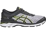 ASICS Men's Gel-Kayano 24 Lite-Show Running Shoes Mid Grey/Dark Grey/Safety Yellow 10 D(M) US