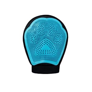 Quita pelos mascota, guante quitapelos mascotas, guante quita pelos mascota, guante cepillo masajeador para perros y gatos, guante quita pelos y masajeador mascotas, manopla masaje mascotas (Azul)