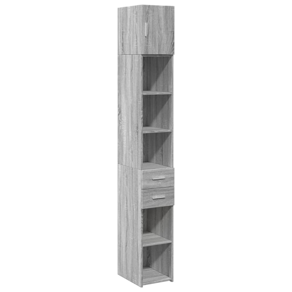 Mobile Alto Sottile Grigio Sonoma 30x42,5x225 cm