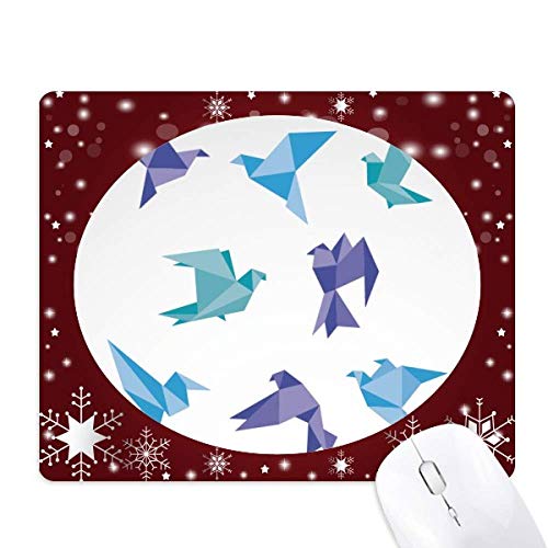 Tapis de souris design pigeon origami abstrait tapis souris hiver