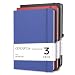 ONAVIA A4 College Ruled Notebook 3 Pack, 8.5" x 11", Hardcover Lined Journals for School Notes, Study, Homework, Class Writing and Journaling, 160 Pages (80 Sheets), Black, Red, Blue