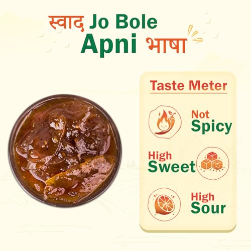 Image of THE LITTLE FARM CO Sweet & Sour Lemon Pickle - Nimbu ka Achar (300g) | Oil Free | Homestyle Khatta Meetha Nimbu Pickles | No Added Preservatives, Artificial Colours & Flavours | Traditional Recipe