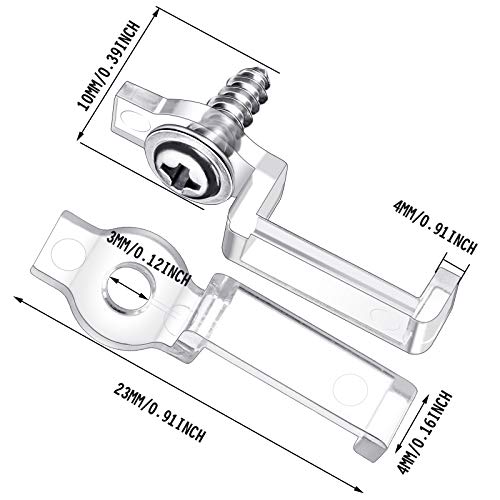 Mudder 300 piezas clips para tiras LED transparentes miniatura 2