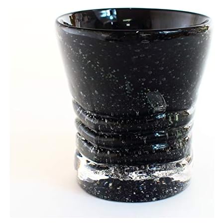 Amazon ロックグラス ウイスキーグラス 焼酎 ギフト 琉球ガラス グラス ほたる石 蛍入り 黒紫泡グラス ロックグラス オンライン通販