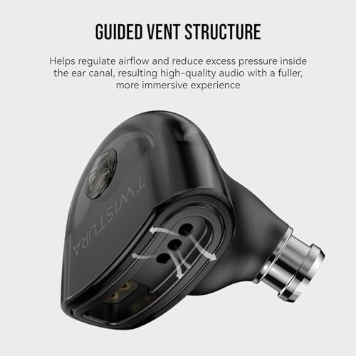 Image of Linsoul TWISTURA D-Minor in Ear Monitor, 10mm Dual-Magnetic LCP Dynamic Driver Earphone IEM, Wired Earbuds with Replaceable Tuning Nozzle, Detachable Cable for Musician Audiophile (Without Mic)